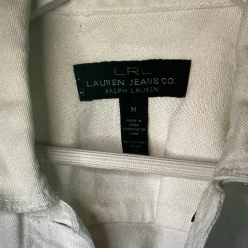 Lauren Ralph Lauren White Denim Jean Jacket med - Picture 2 of 6
